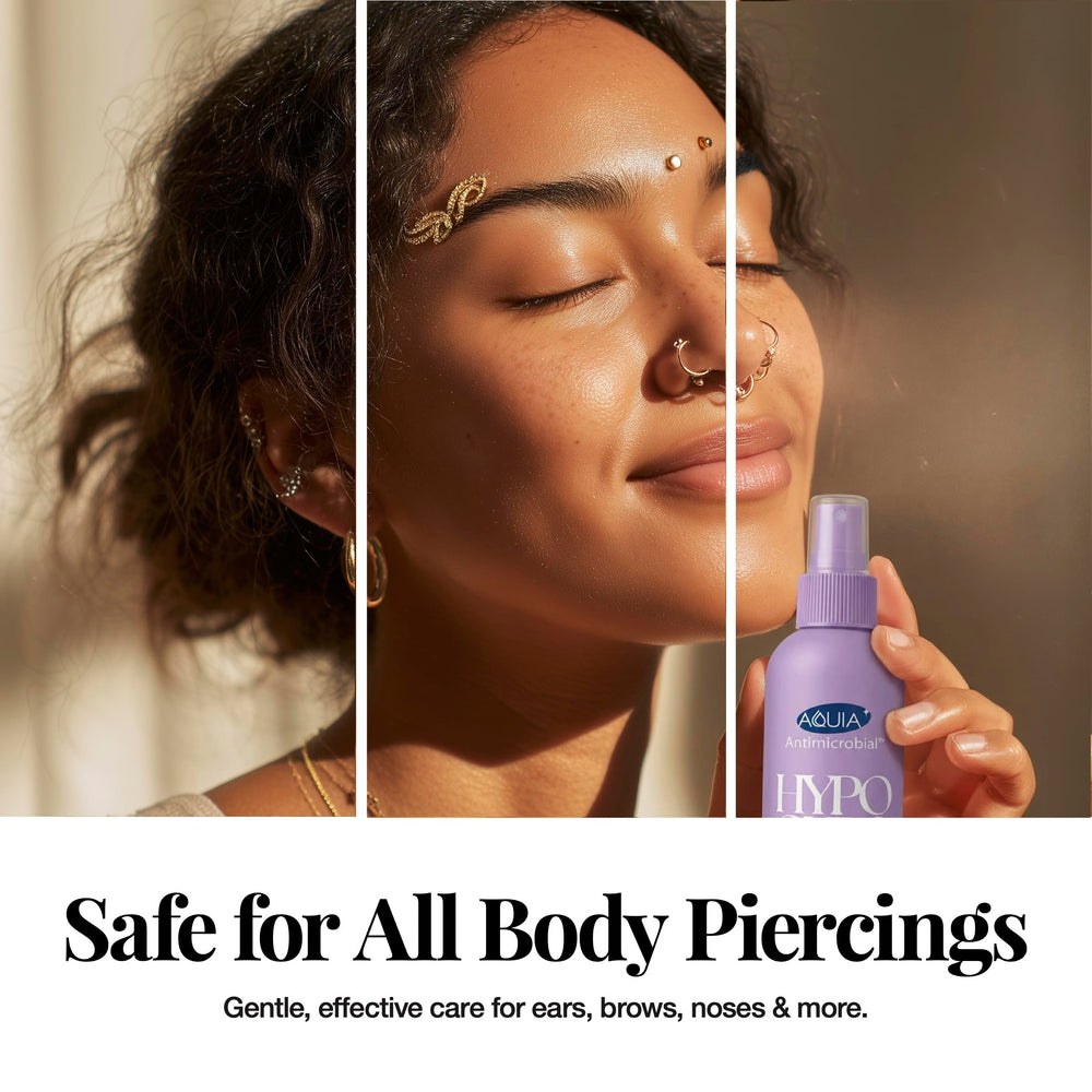 Aquia spray for eczema care can soothe irritation while cleansing the skin.