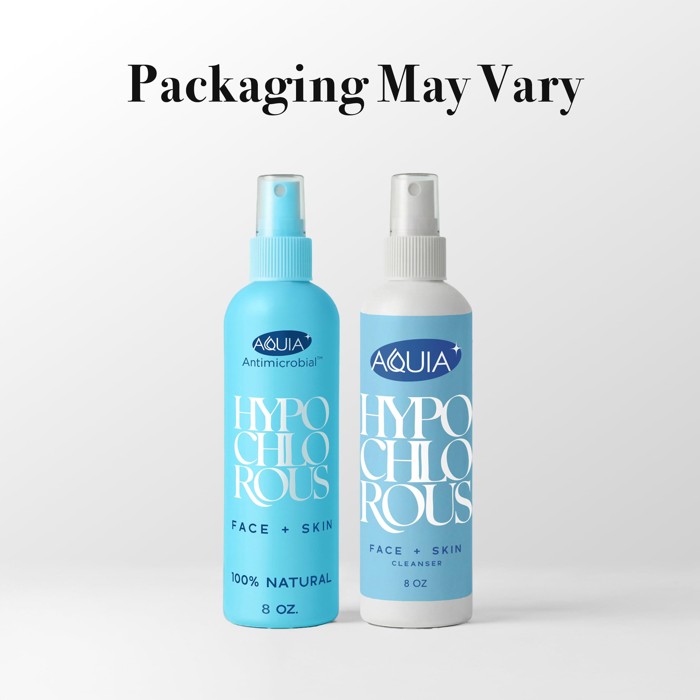 Aquia hypochlorous spray skin cleanser for daily use on all skin types.