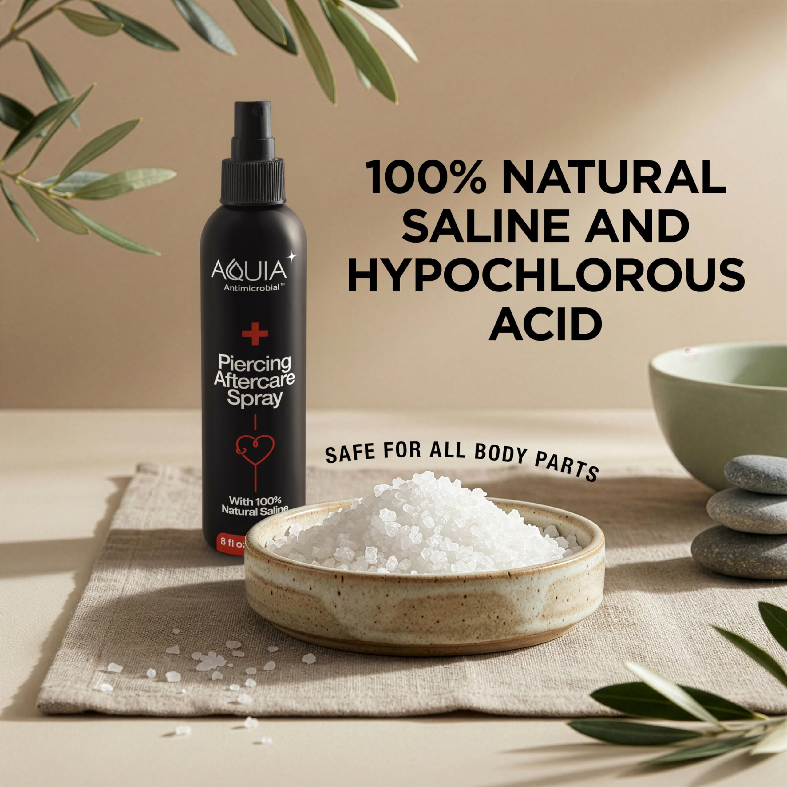 Aquia nose-septum-cleaner spray close-up with fine mist for noses.