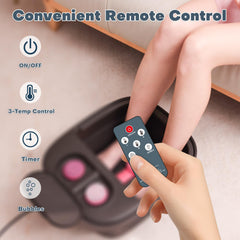 Aqvesane foot spa with red light therapy and massage bumps for pampering.
