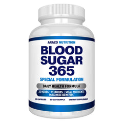 Arazo Blood Sugar 365 bottle ready for steady energy support.