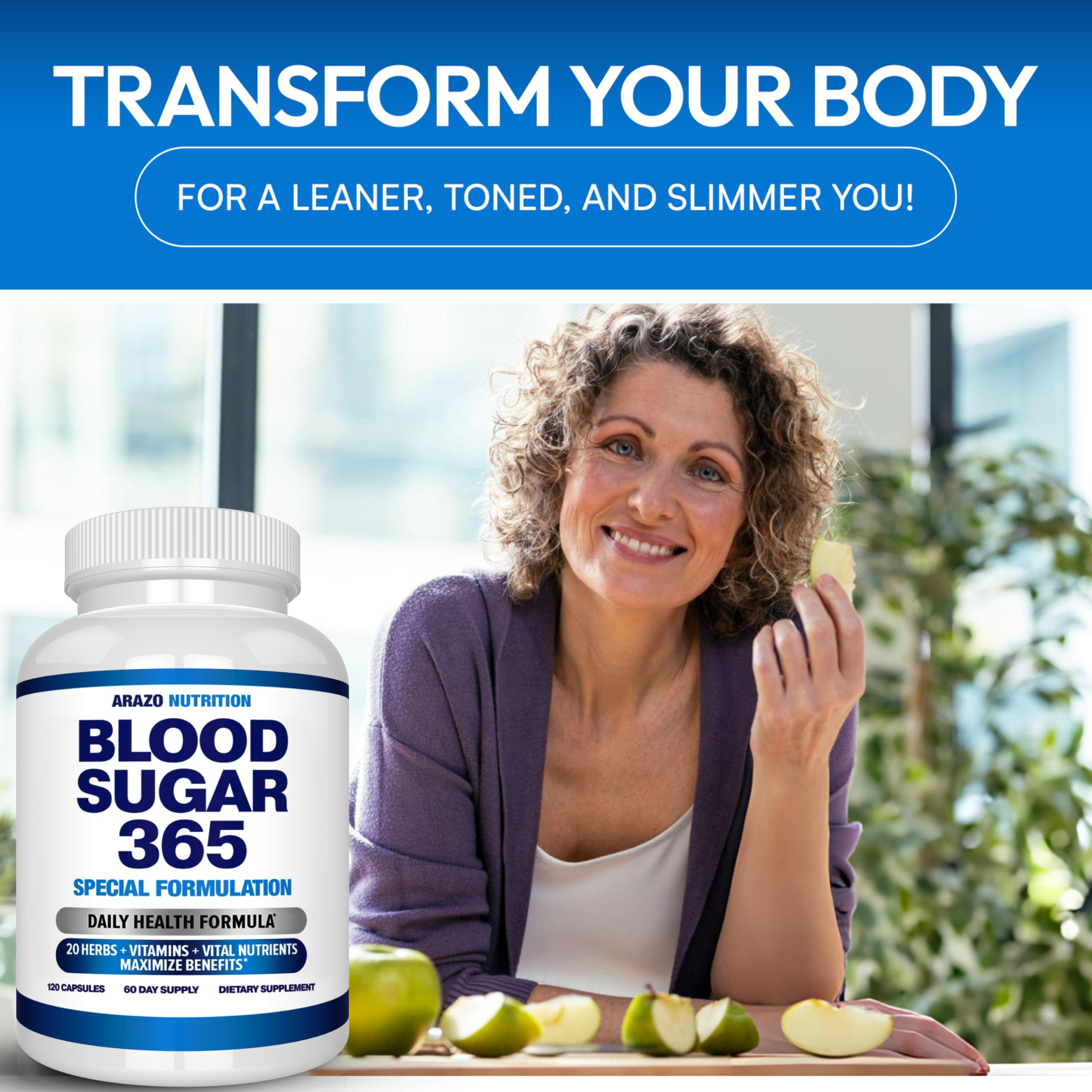 Arazo Blood Sugar 365 in-use during morning routine for steady energy.