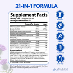 Capsules inside the bottle illustrating vegetarian capsules for easy daily intake