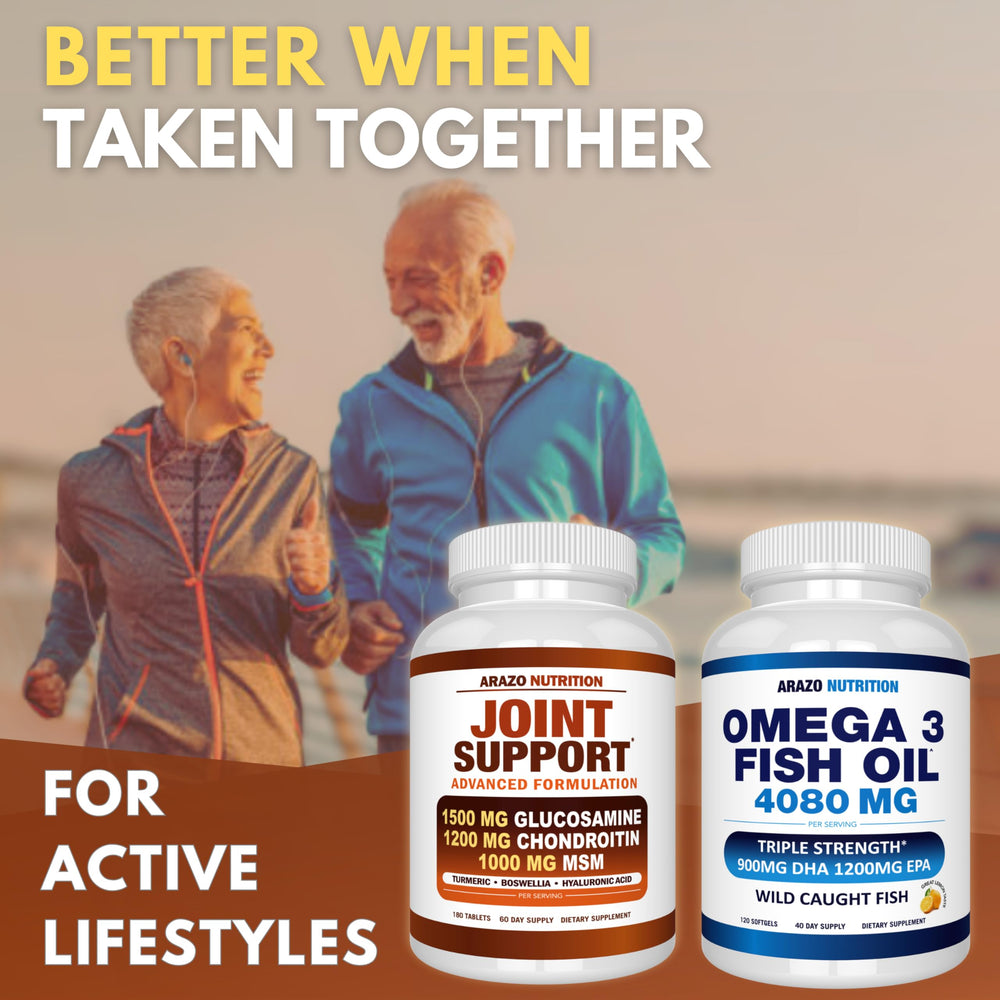 Arazo Nutrition packaging highlights 180 tablets per bottle