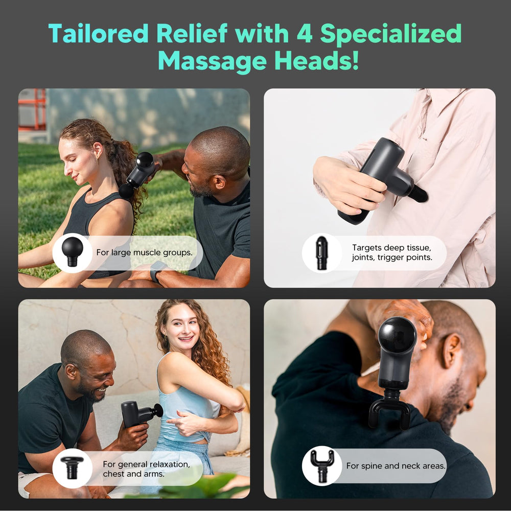 Arboleaf Mini Massage Gun's compact design fits travel, gym, home.