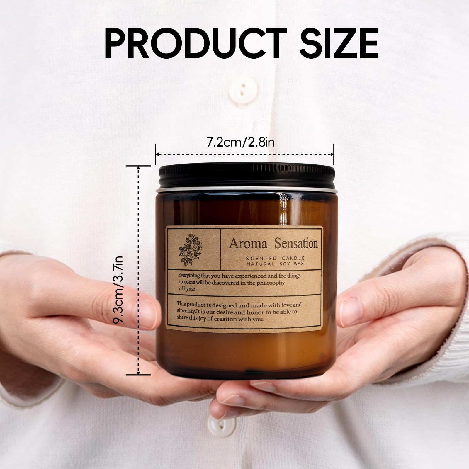 ARCASA Gift-ready coconut vanilla candle packaging for a thoughtful present