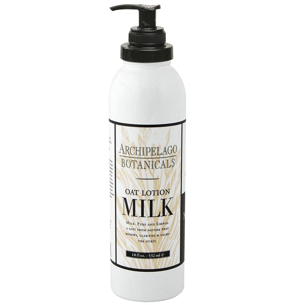 Archipelago Botanicals Oat Milk Lotion bottle for daily hydration and calm rituals.