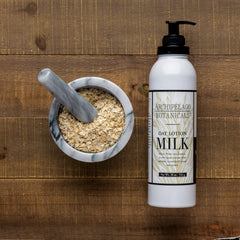 Close-up of oat, white tea, and vetiver aroma notes for a calming routine.