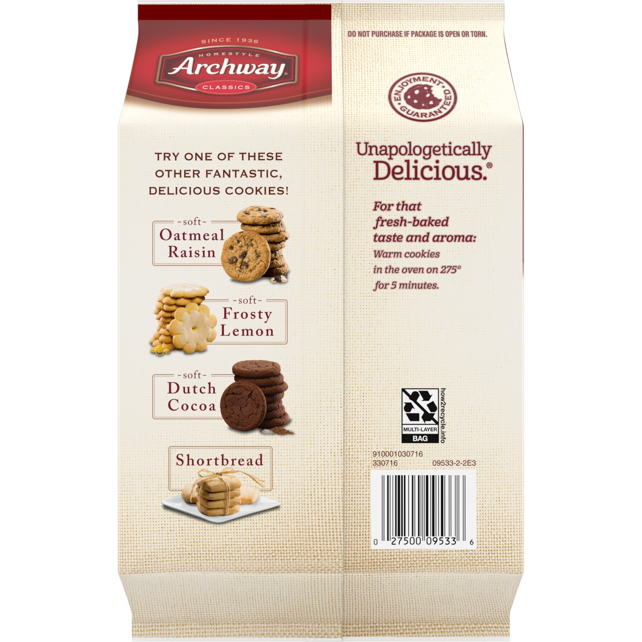 Archway Iced Oatmeal Cookies after-dinner snack option for a cozy moment.