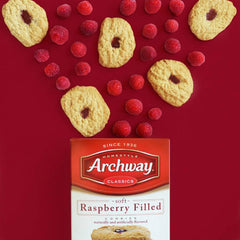Archway Raspberry Filled Cookies crumbly oats: wholesome flavor and comforting sweetness