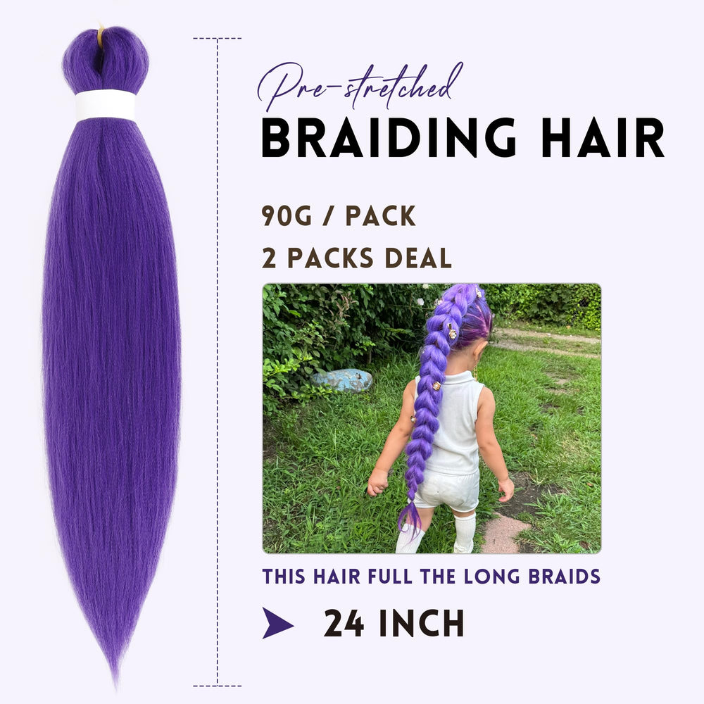 Arcpor Long Purple Braiding Hair close-up texture reveals smooth, consistent strands for neat braids