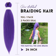 Arcpor Long Purple Braiding Hair close-up texture reveals smooth, consistent strands for neat braids