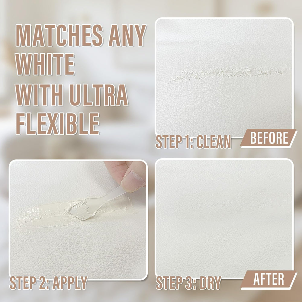 Application step guide shows simple, mess-free repair technique