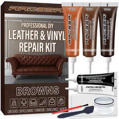 ARCSSAI ARCSSAL brown repair kit bottle with color-matching solution for furniture touch-ups.