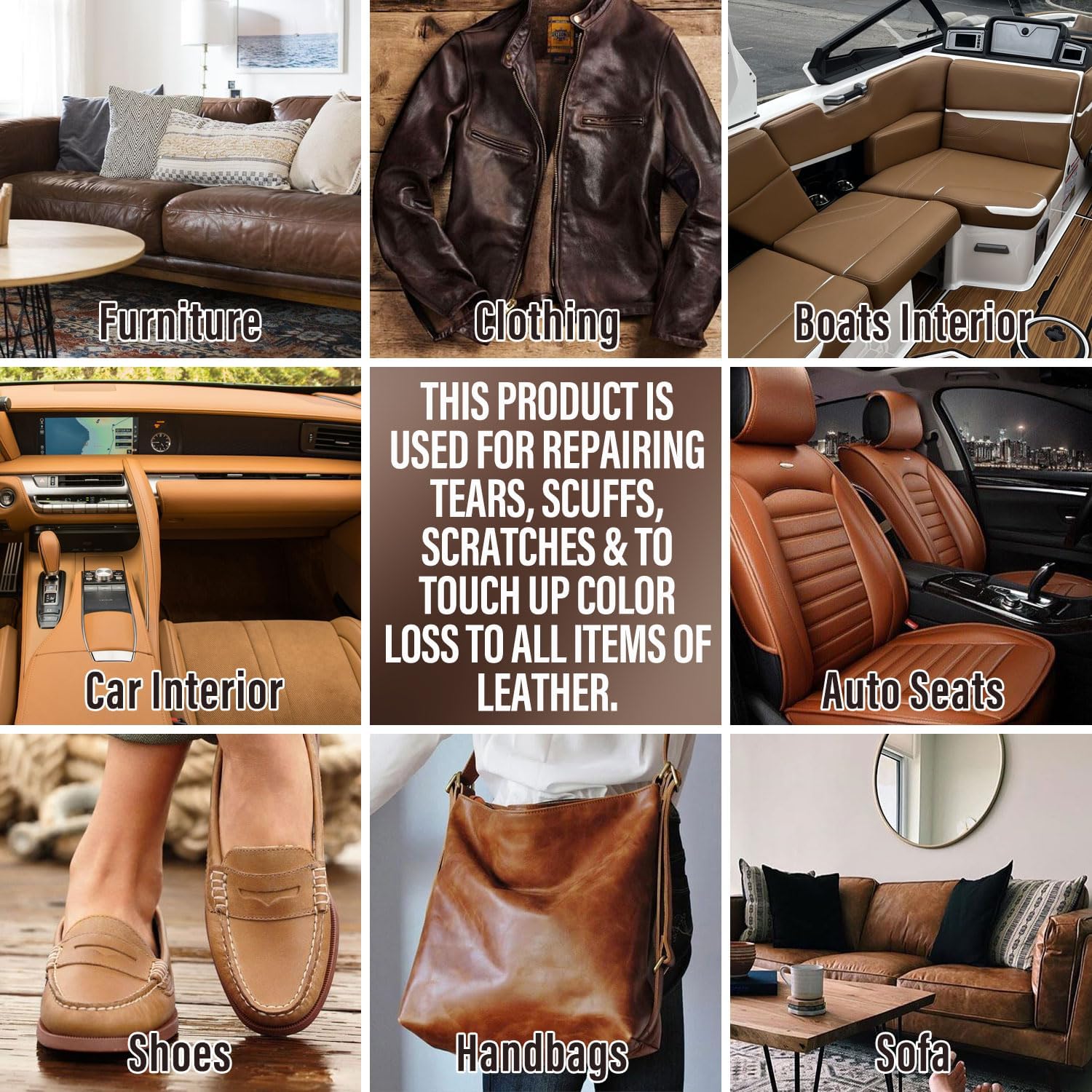 ARCSSAI ARCSSAL finished leather surface after repair looks refreshed and cohesive.