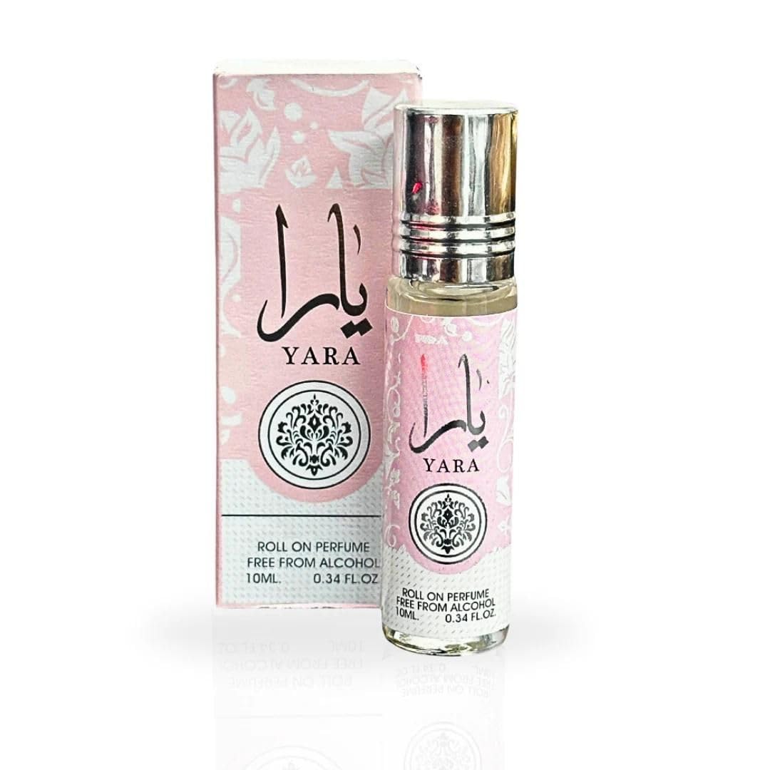 Ard Al Zaafaran Yara roller bottle front, portable fragrance for on-the-go use.