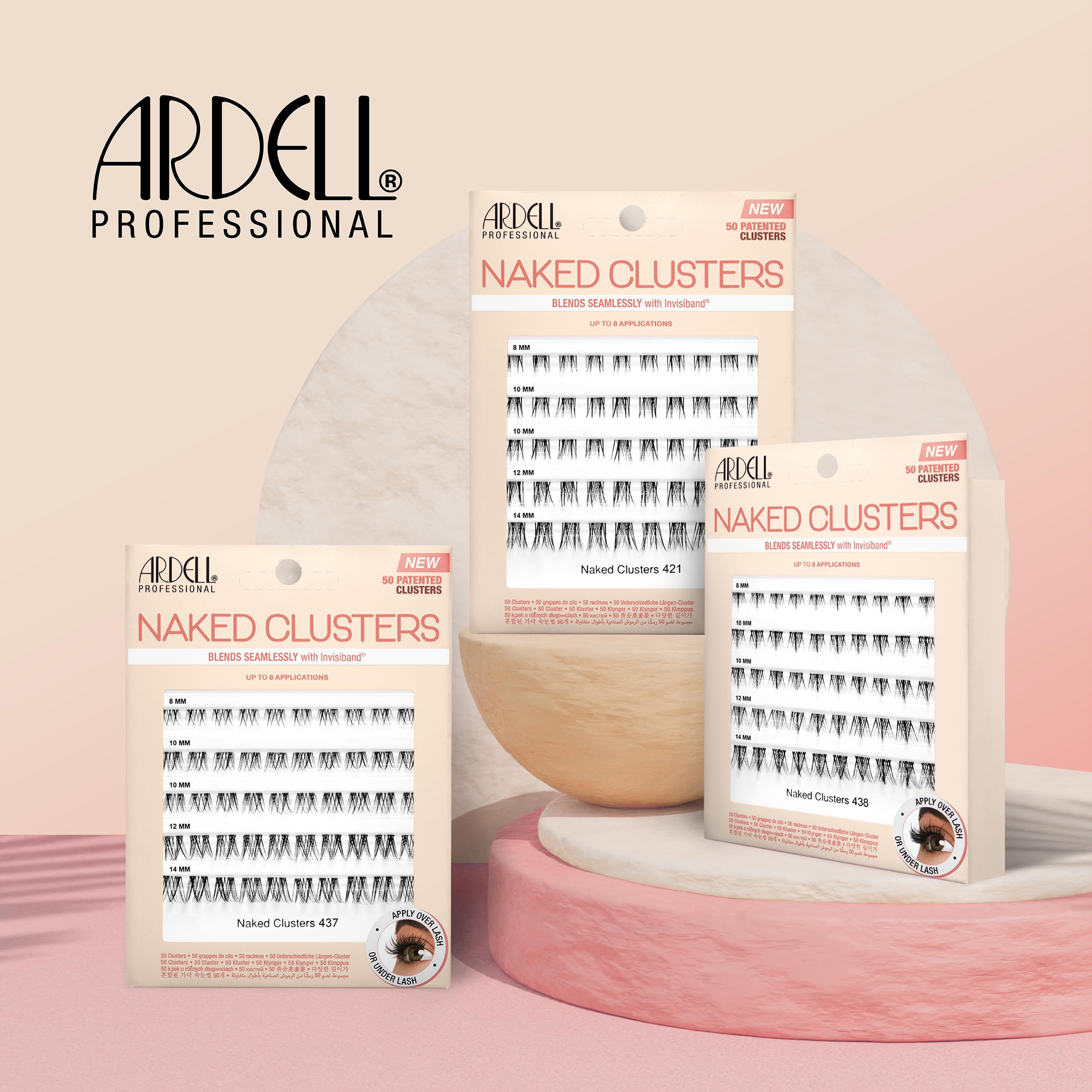 Ardell Naked Clusters 421 DIY lash kit hints at eight applications.