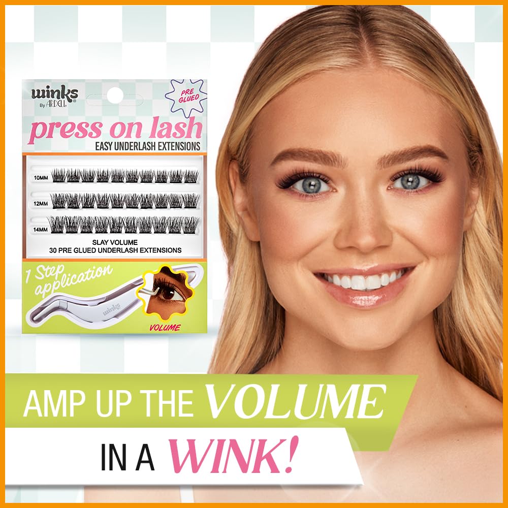 Ardell Winks crisscross volume design adds a feathered effect.
