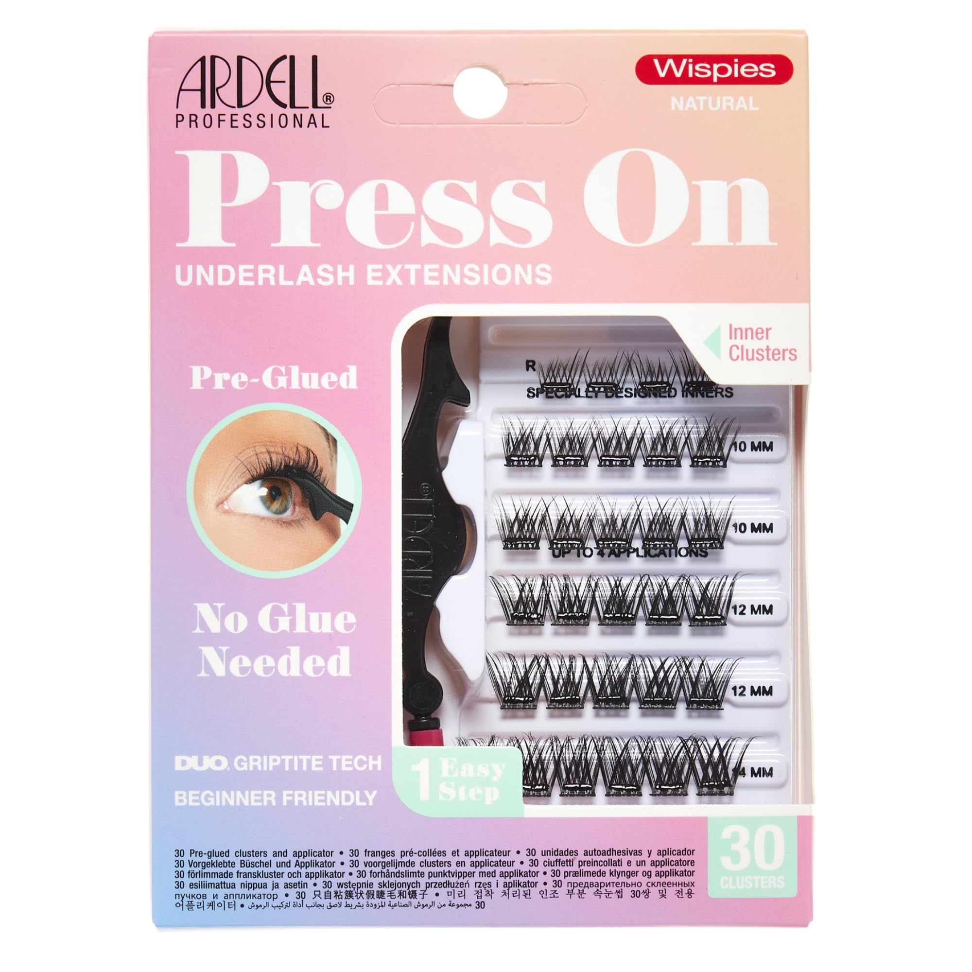 Ardell Wispies Natural packaging for quick at home lash prep