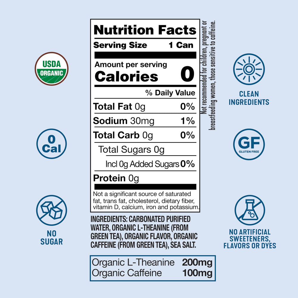 ARDOR Energy can side label shows ingredients and clean energy benefits.