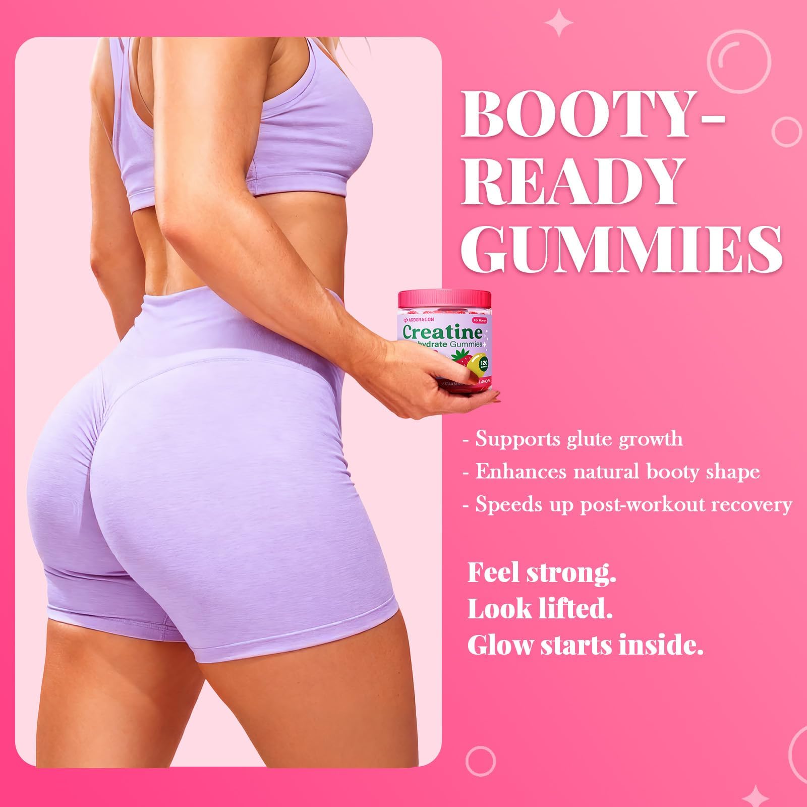 ARDORACON Creatine for Women vitamin D3 calcium pack emphasizing bone health.