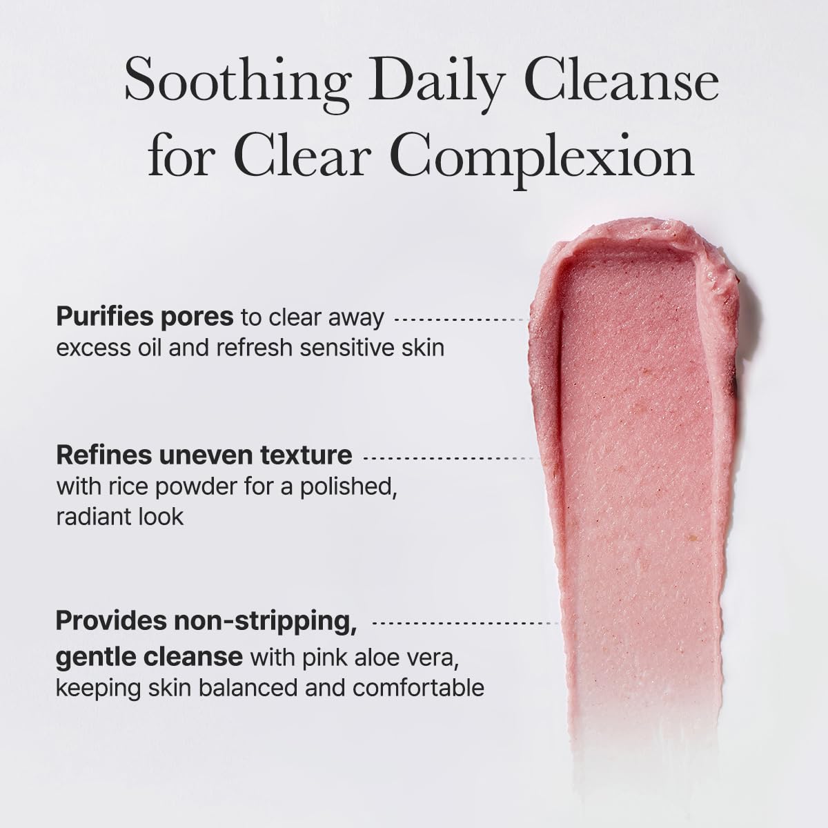 ARENCIA Rosehip Brightening Rice Mochi Cleanser closeup jar with 34 natural extracts.