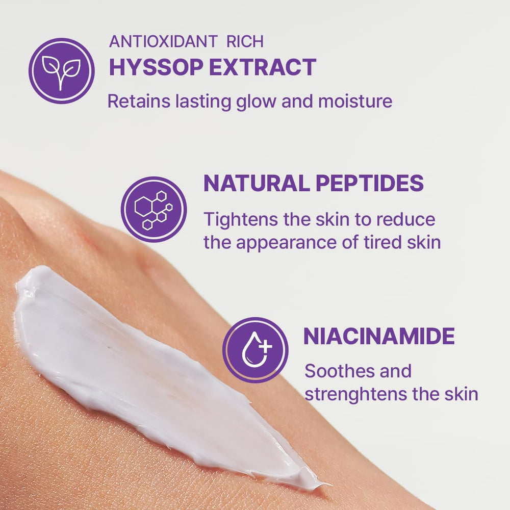 ARENCIA Hyssop Blurring Cream texture application demonstrates smoothing and quick absorption.