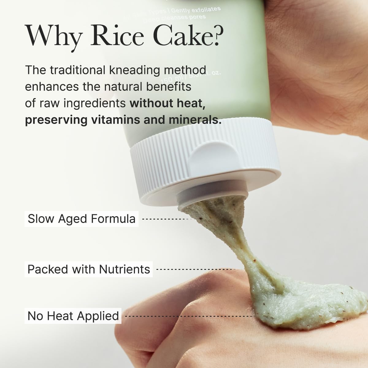 ARENCIA soft chewy rice cake texture closeup invites sensory cleansing experience.