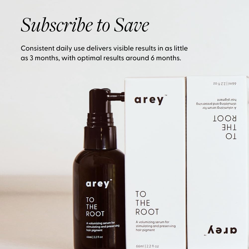 Arey To The Root serum used in a daily routine for healthier-looking hair