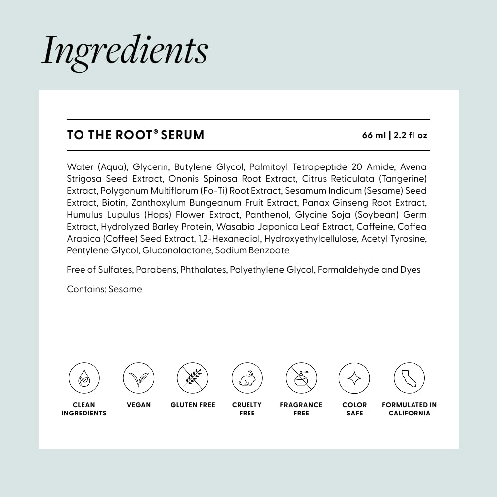 Arey To The Root serum shows a lightweight, oil-free texture