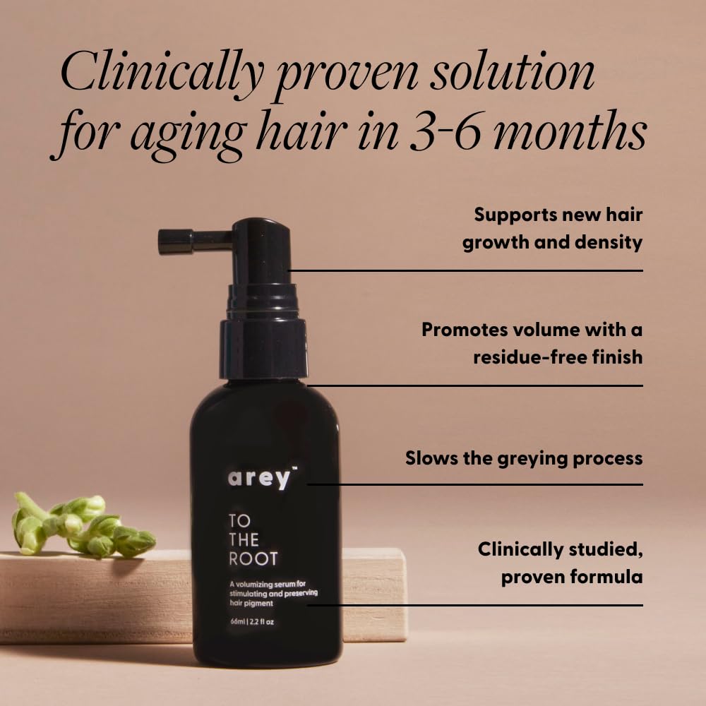 Arey To The Root serum pump being used for precise scalp application