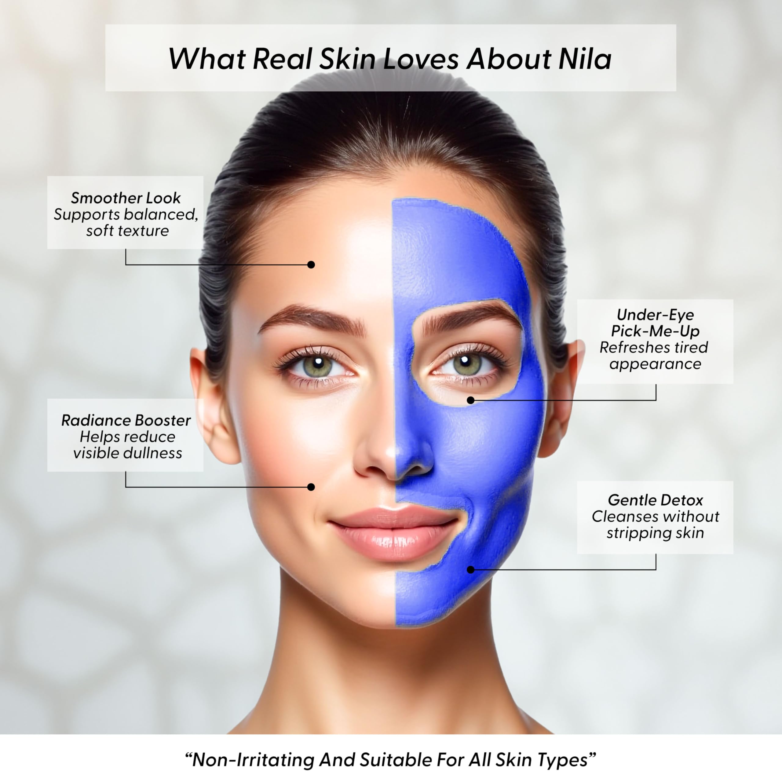 Nila powder ready for body care routine and exfoliation.