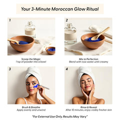 Argaviva Nila face mask being applied for a gentle glow.