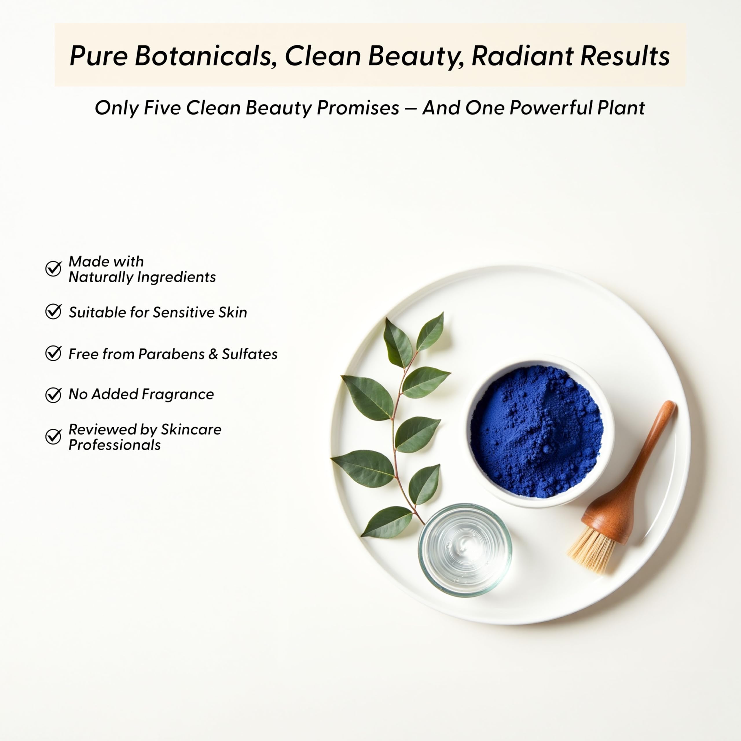 Spa-like preparation of face mask with brush and bowl.