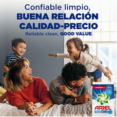 ARIEL Ultra Oxi Powder dissolving in water demonstrates early dissolution in wash.