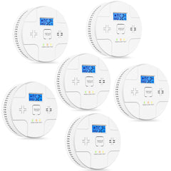ARIKON 6-pack smoke and CO detector with LCD readout for clear status checks