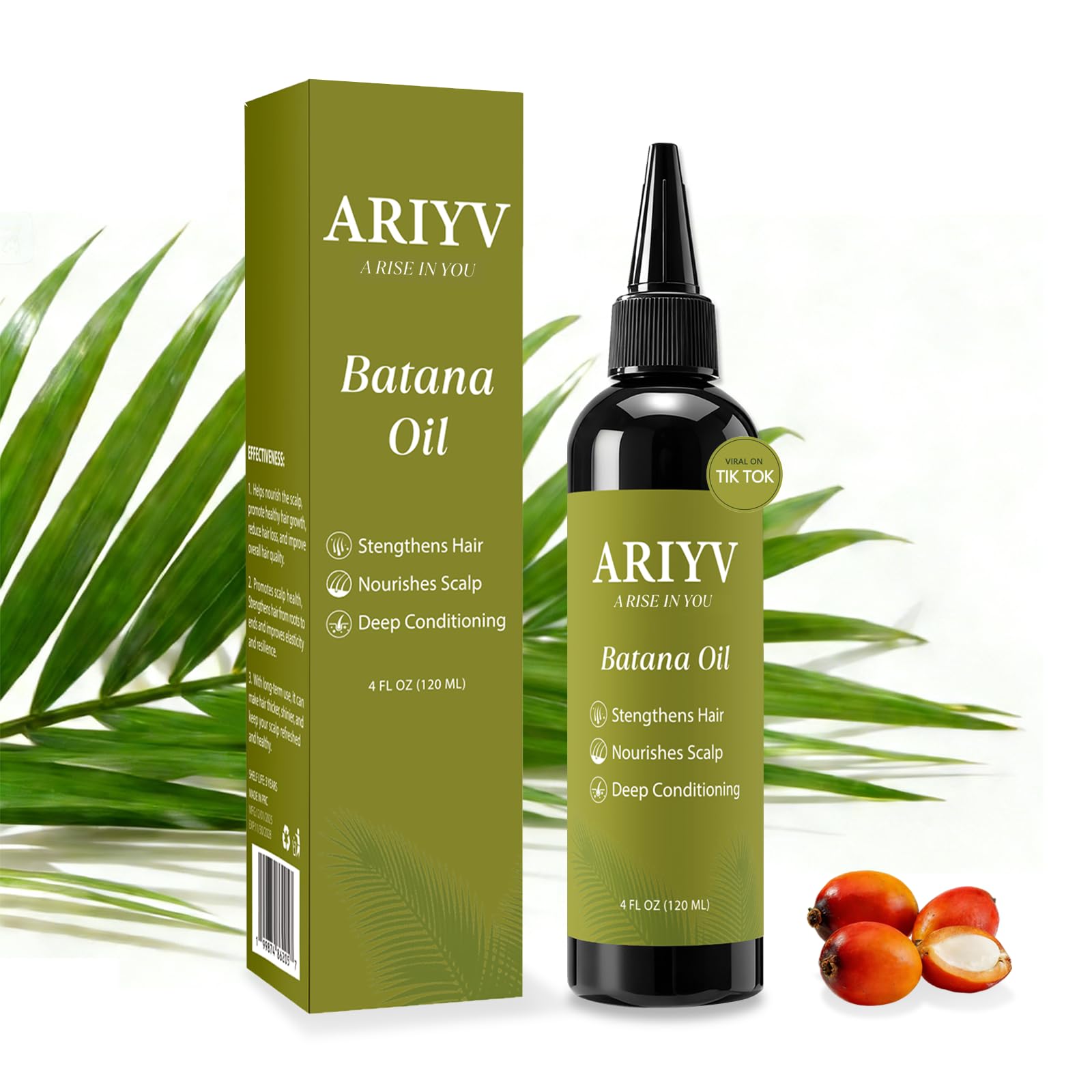 Ariyv Batana Oil bottle for daily scalp nourishment.