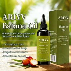 Ariyv Batana Oil highlights hair shine and luster.