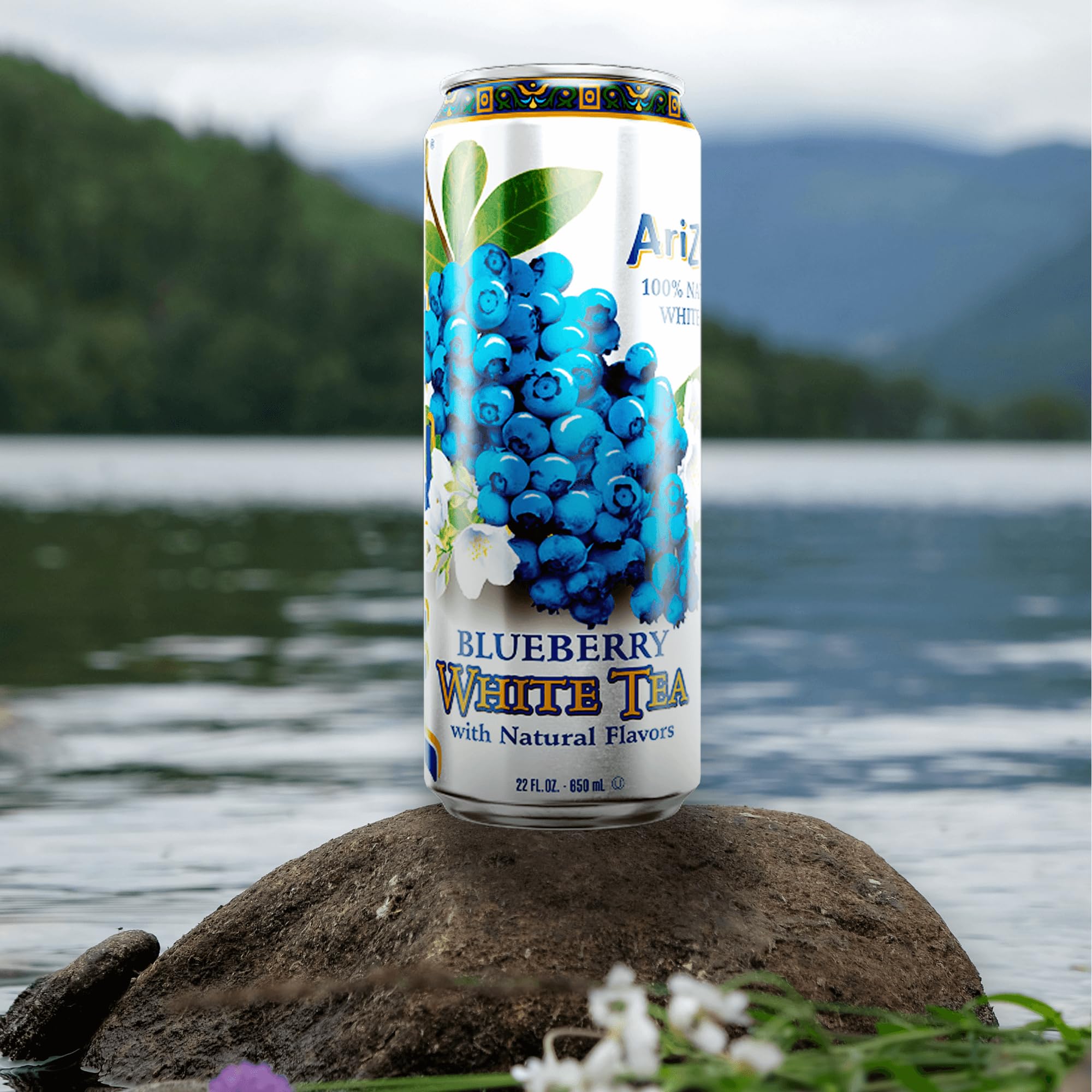 AriZona logo on the can with vibrant branding, grab-and-go appeal.