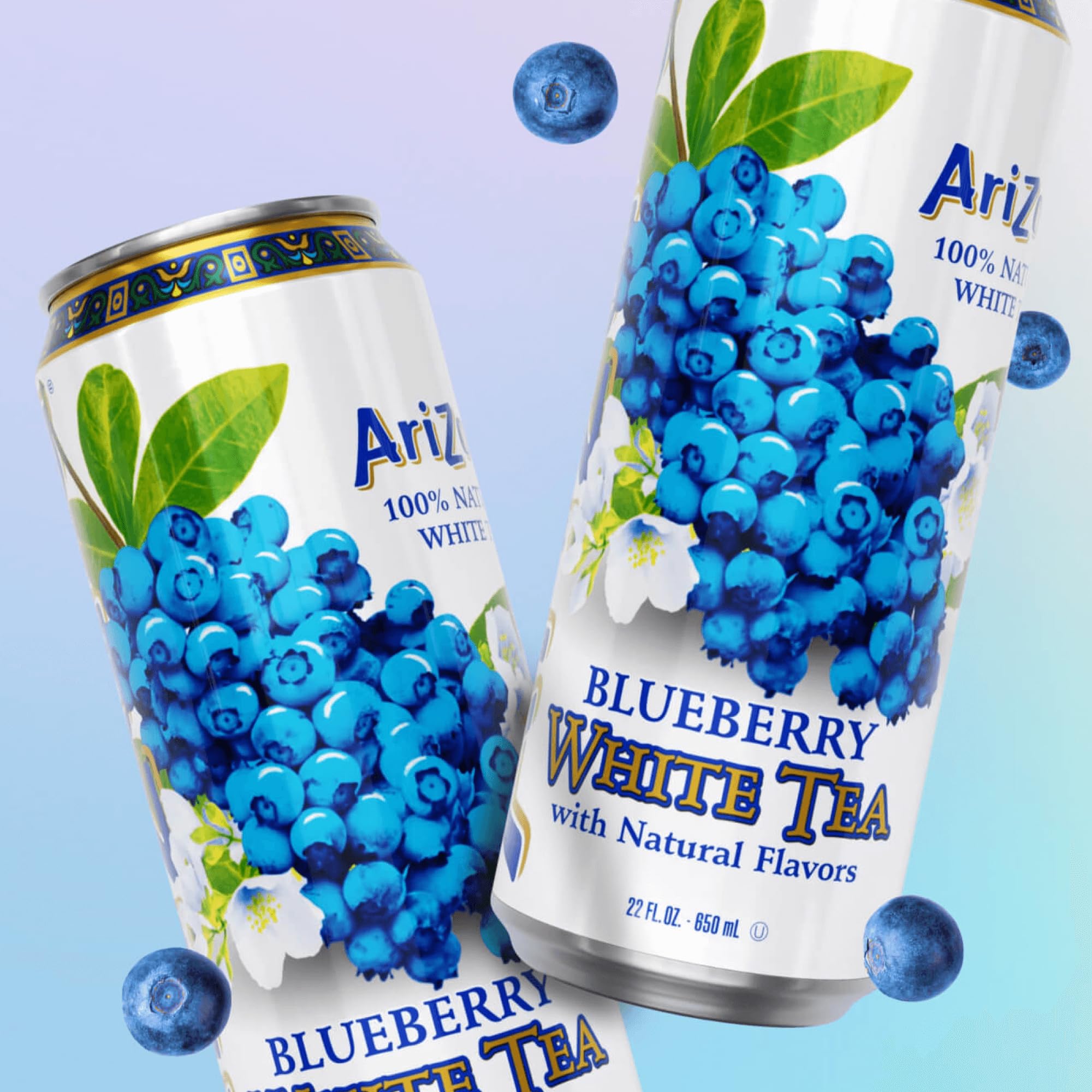 12-pack AriZona Blueberry White Tea package on display, ready for sharing.
