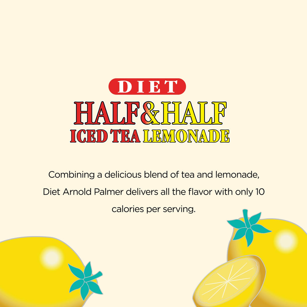 Ice-cold AriZona Diet Arnold Palmer on a table, ideal for casual moments.
