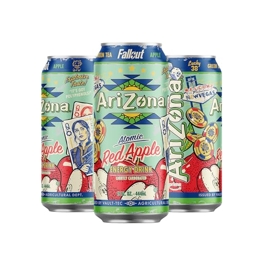 Arizona Fallout red apple green tea energy drink can ideal for daytime focus and sustained energy.