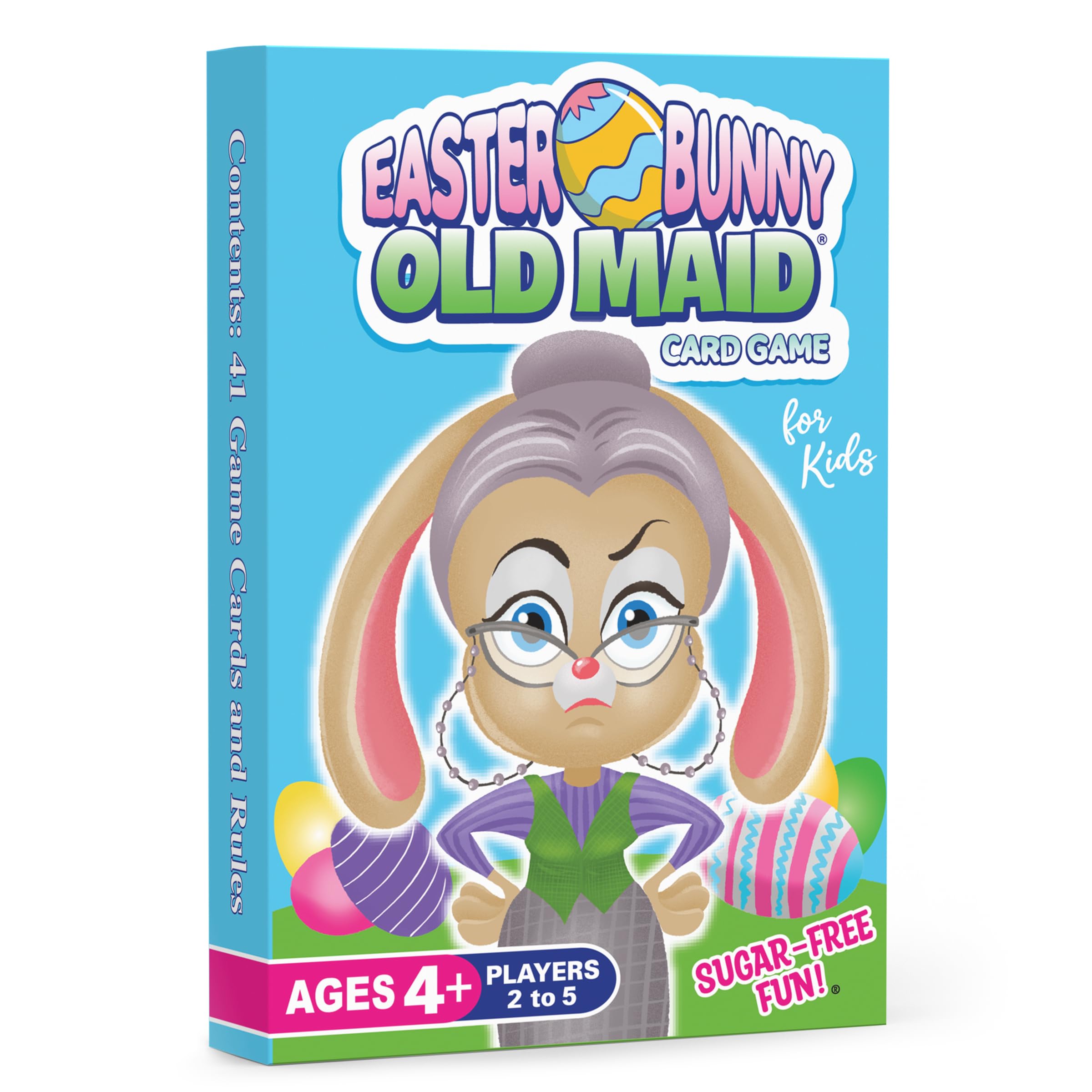 Arizona GameCo Easter Bunny Old Maid card game in a basket, portable Easter fun