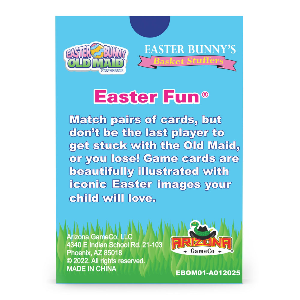 Travel-friendly Arizona GameCo Easter Bunny Old Maid card game for on-the-go fun