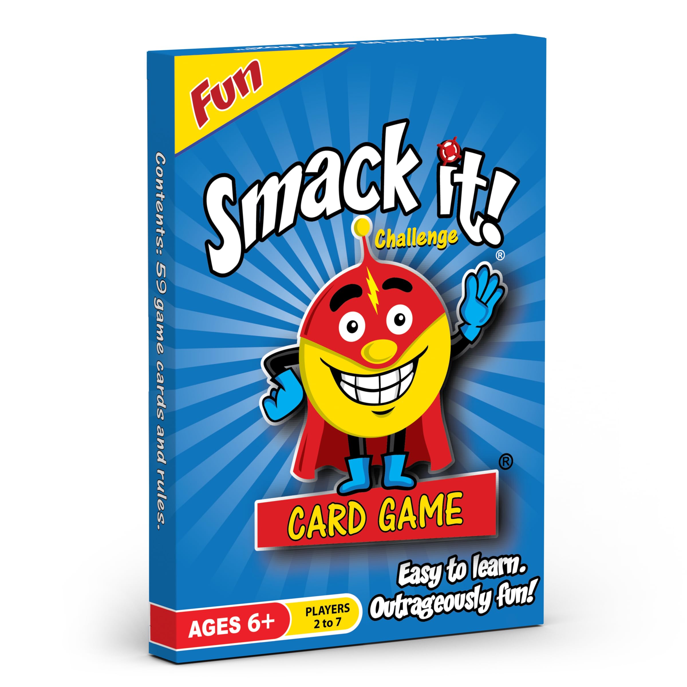 Arizona GameCo Smack It! card game box and cards ready for family fun and easy setup.