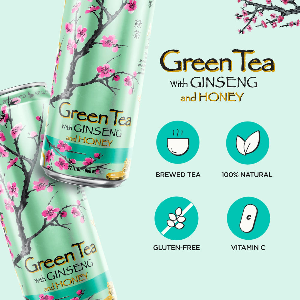 AriZona 12-pack display of Green Tea with Ginseng and Honey for convenient sharing