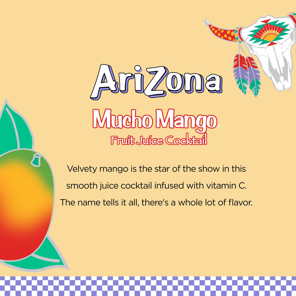 Arizona Mucho Mango refreshing on the go, perfect daily hydration.