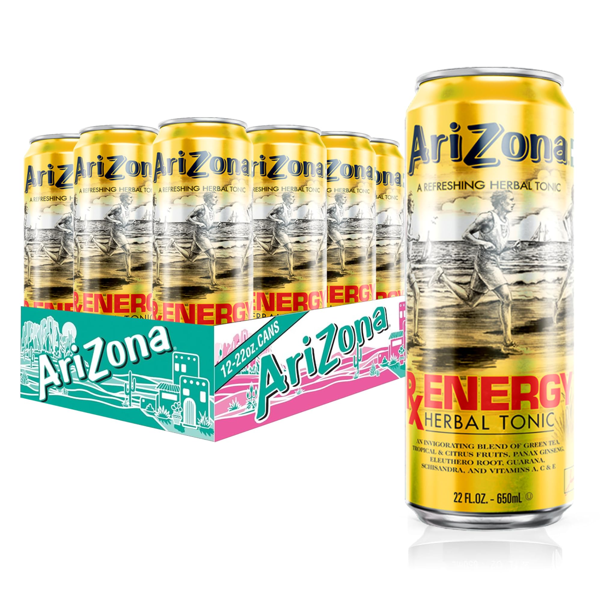 Arizona Rx Energy big can pour for an on-the-go energy boost during workouts.