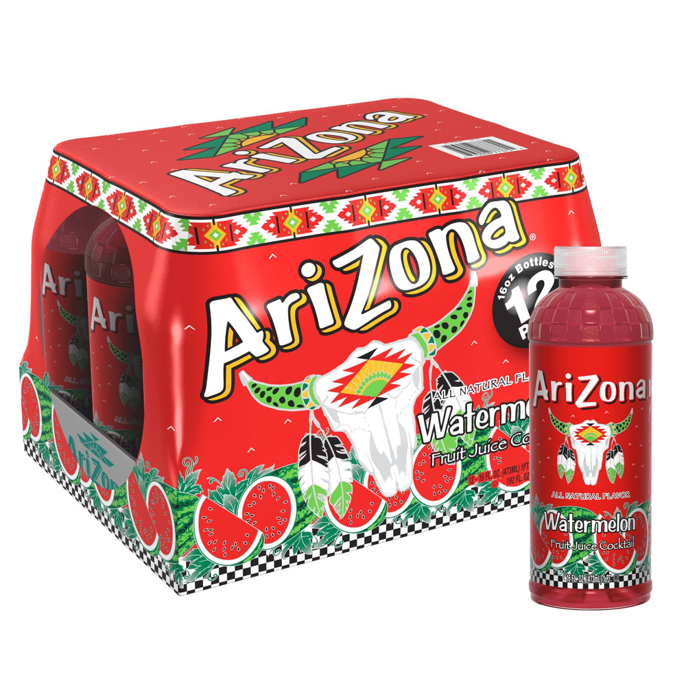 AriZona Watermelon bottle pour shows refreshing juice to quench your thirst.