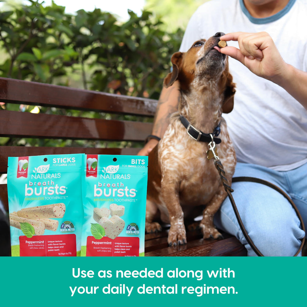 Breath Bursts used during training for enrichment and dental care.